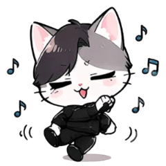 K-POP Cat Interaction Stickers