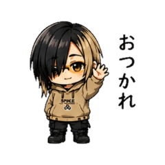 Laid-back chibi  everyday stickers
