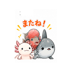 Cute Aquarium Friends Stickers