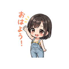 Cute Kawaii Casual Girl Daily Stickers