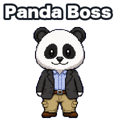 Panda Boss Work Stickers