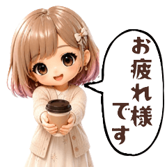 Cute Soft Girl Daily Stickers