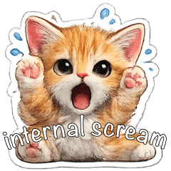 Crazy Expressive Kitty