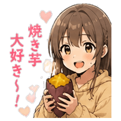 Sweet Potato Lover Girl Stickers