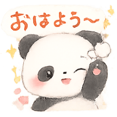 Cute Fluffy Panda Stickers1