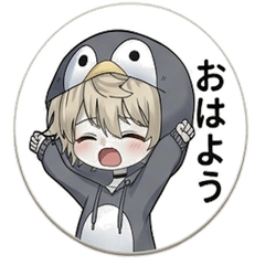 Penguin boy Greeting Stickers