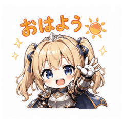 Cute Elite Knight Greeting Stickers