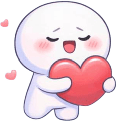 Round head, cute face, love-struckperson