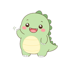 Simple and cute dinosaur stickers