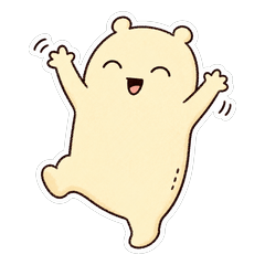 Cute Relaxed Bear Stickers