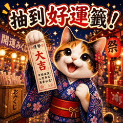 三毛貓日本祭典①（浴衣夏日版）