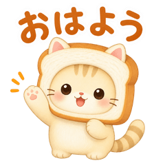 Sad Bread Cat Stickers