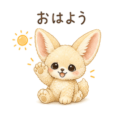 Cute Fennec Plush Stickers