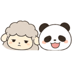 Fluffy Sheep and Panda Daily Stickers