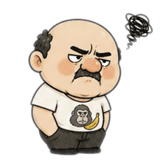 middle-aged man wearing a gorilla banana