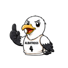 Basketball Albatross Stickers