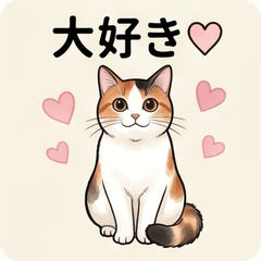 Calico Cat Realistic Cute Stickers!