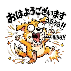 Hyper Energy Dog! Greeting Stickers