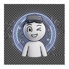 A stick figure in the metaverse