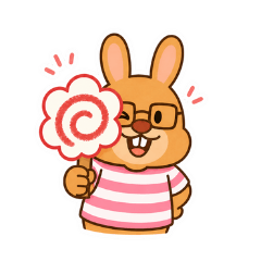 Daily Glasses Rabbit Stickers 10