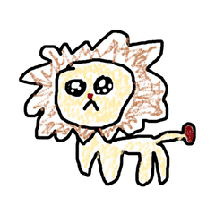 The daily life of a cute lion cub