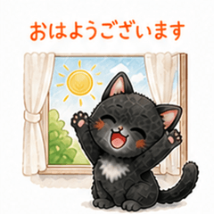 Black Cat's Polite Stickers