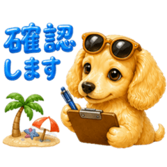 Summer-Themed Dachshund Daily Stickers