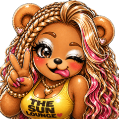 Tan Kuma Cute Gyaru Stickers