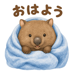 Wombat daily greeting stickers