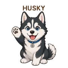 Blue-Eyed Husky Daily Stickers