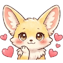 SweetMoments1 | Romantic Fennec Stickers