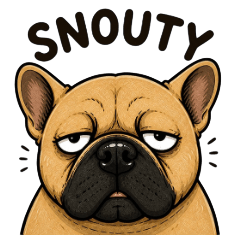 Nubotto komu - French Bulldog Stickers