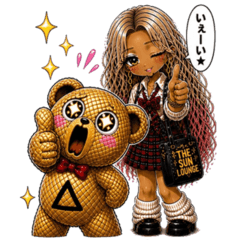 Tan-kuma & Gyaru Daily Funny Stickers