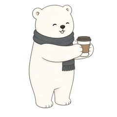 Scarf Polar Bear Daily Stickers
