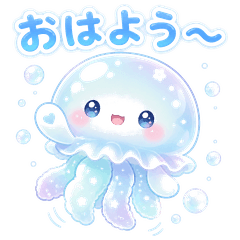 Pukarun: Relaxing Jellyfish Stickers