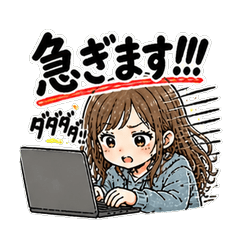 Quirky Work Girl's Full-Power Stickers