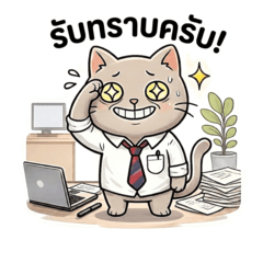The Burnout Cat : Office Worker