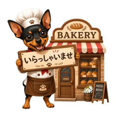Mini Pinscher Bakery Stickers
