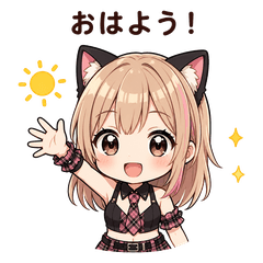 Cat-Ear Girl Talk Stickers