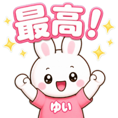 Yui Fluffy Bunny Daily Chat Stickers