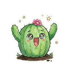Cute Cactus Stickers for Everyday Chats