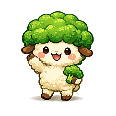 MokoBro: Cute Broccoli Sheep Stickers