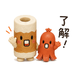Chikuwa and Sausage Chibi Stickers