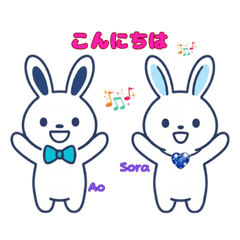 Sweet & Simple Blue Rabbit's Daily Life