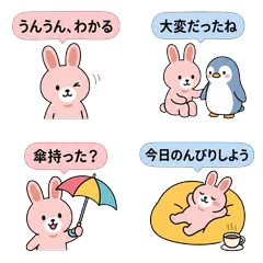 Bunny's Caring Check-in Stickers