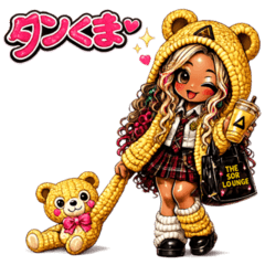 Tan Kuma Vol.4 Gyaru Mood Stickers