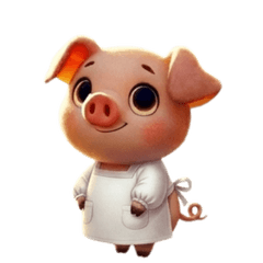 A pig who became a housewife