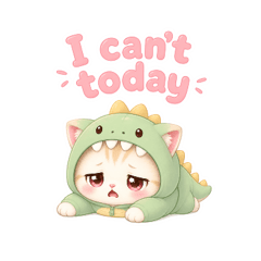 cute dinosaur kitten eng.