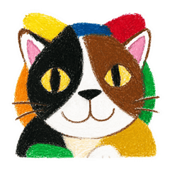 A Colorful Cat Painting