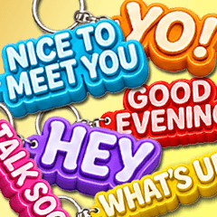 Greeting Keychain Stickers